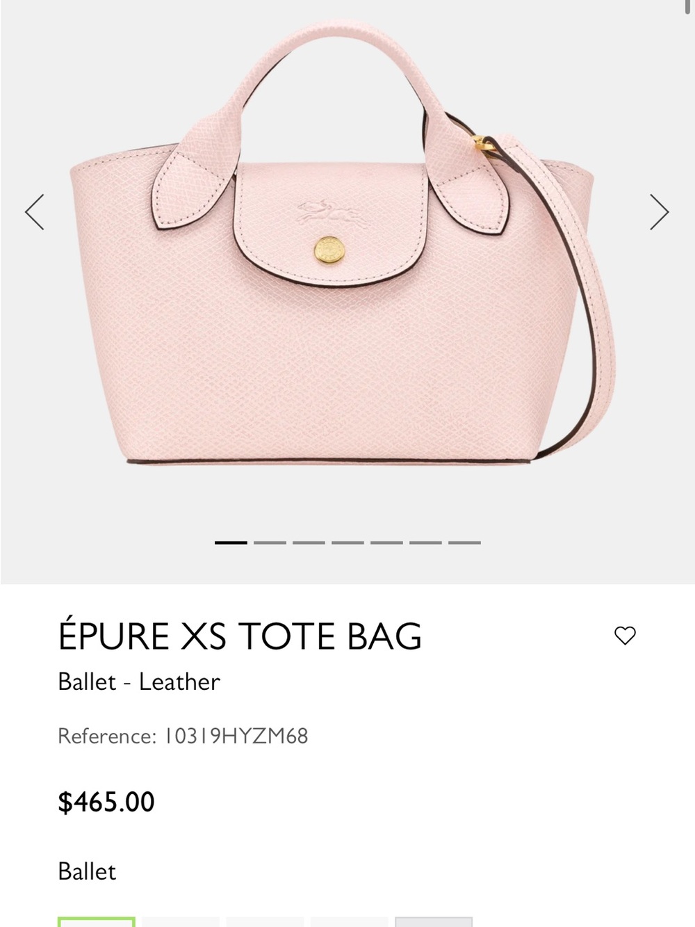 Longchamp Small Top-Handle Tote in Light Pink - Picture 2 of 5